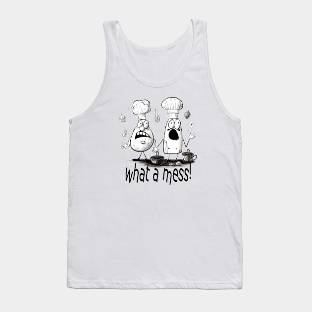 Salt and pepper- What a mess Tank Top by LauraPrints